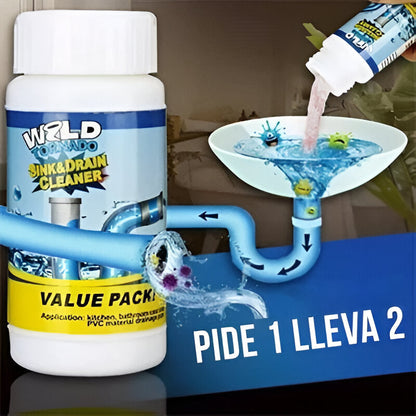 Wild Tornado™ Destapador de Cañerías, Vasos Sanitarios y Desagües